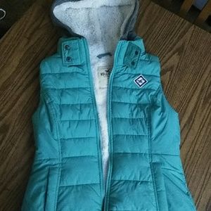 Hollister fur lined vest!
